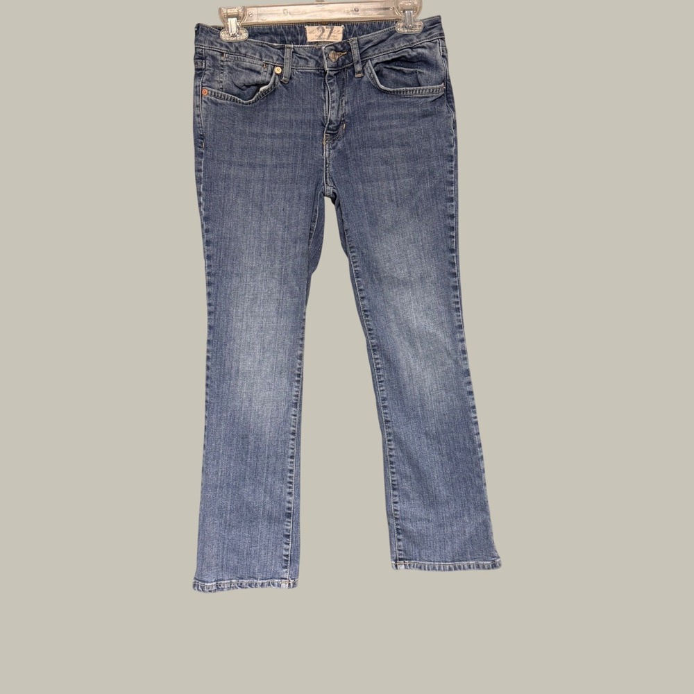 We The Free Free People Women 27 Medium Wash Bootcut Denim Jeans Mid Rise